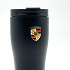 Porsche Thermal Mug Matte Black   450ml  15 Fl Oz  Stainless Steel Travel Cup