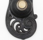 Art Nouveau Black Cast Iron Doorbell