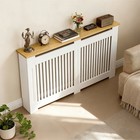White Wooden Slatted Grill Radiator Cover Mdf Cabinet F Optimal Heat Circulation