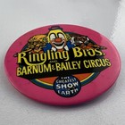 Vintage Ringling Bros Barnum And Bailey Circus 3  Pink Souvenir Pinback Button