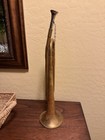 Us Regulation Brass Military Bugle Horn Vintage --- With Mouthpiece And Chain