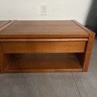 Vintage Jesper Mid Century Modern Teak Floating Nightstands Set Of 2 Danish Mcm