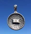 Sterling Silver Confederate Staff Officer Button  cs1  Civil War Relic Pendant