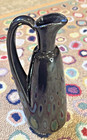 Uhl Pottery Black 8  Pitcher Egyptian Jug 1930s Vintage Book Pc 133 Eu