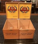 Lot Of 2 Baccarat The Game Rothschild 5 5x4 25x4 5  Solid Wood Cigar Box