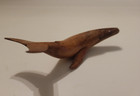 Vintage Solid Wood  Carved Humpback Whale Wood Carving