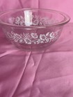 Vintage Pyrex Clear Glass Nesting Mixing Bowl  322 White Lace Colonial Mist