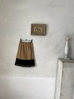 Antique Wool Silk Skirt French Victorian Garment Trimmed Skirt