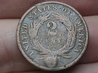 1865 United States Two 2 Cent Piece- Fancy 5  Vg fine Details