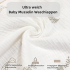 Baby Muslin Washcloths - Newborn Face Towel   Burp Cloths 6 Pack Soft Absorbe   