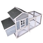 Gray 80   Wooden Chicken Coop Nest Box Duck Hen House Poultry Pet Hutch Garden