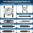14 Pcs Bearing Puller Set 5 Ton  Bearing Separator Splitter Tool 2  And 3  Jaws