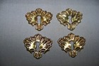 Four  Reproduction  Cast Brass  Keyhole Covers  With Nice Design - See Info