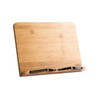 Bamboo Book Stand Adjustable Foldable Holder Lightweight Cookbook Reading Desk