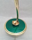 J  Tostrup Norwegian Gilt Sterling Silver And Green Enamel Vase