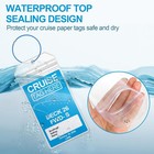 Cruise Luggage Tag Holder  6 Pack Tags For Suitcases  Wide  Clear 