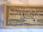 1913 Mexico 10 Pesos Banknote Chihuahua Serie B Pancho Villa Mexican Revolution