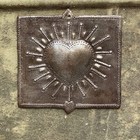 Milagro Sacred Heart     Handmade Metal Wall Art Haiti 5 x4 75   