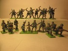 Britains Deetail Lot 20 Ww Ii-18 German Infantry Soldiers   2 On Mortar  Uk  70s