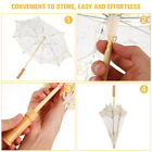  Lace Vintage Wedding Umbrella Embroidered Parasol Exquisite Workmanship Beige