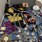 Antique Vintage Junk Drawer Jewelry Lot Estate Sale Find Lot G-10