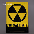 Vintage Original Fallout Shelter Steel Government Sign    With Imperfections   