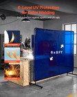 Vevor Welding Screen With Frame 6 X 8 Ft Flame-resistant Vinyl Welding Curtain