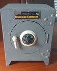 Rare Vintage Steel Safe Toy Metal Bank - 7  X 5 x 5  Banco De Comercio W  Combo