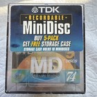  5 pack Tdk Md-xg Gold Md Minidiscs 74 Minute Sealed New