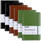  6 Pack Lined Journal Notebooks  192 Pages A5 Hardcover Black brown light Green