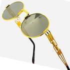 Fashion Sunglasses Vintage Gold Mirror Lens Sun Glasses Outdoor Festival Style