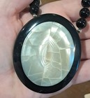 Vintage Lee Sands Mother Of Pearl Inlaid Chunky Beaded Necklace 20 