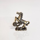 Handmade Brass Horse Figurine Feng Shui Lucky Metal Statue Gold Tone Decor 2  