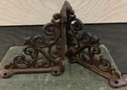 6 Small Shelf Brackets Fleur De Lis Cast Iron Brace Antique Style Corbels 4x 4 
