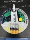 Spacex Flown Thread Falcon Heavy Demo Employee Numbered Patch Facsimile Sig