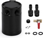Baffled Oil Catch Can Kit Universal 2 Port Aluminum Oil Separator Reservoir T   