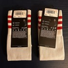2- Soccer Adidas Socks Cu Adisock 23  Unisex Size S Color White Red Nwt