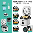 Rice Robot Compact Electric Rice Cooker     4 Cup Capacity  Ceramic Inner Pot