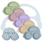 Baby Safe Silicone Dining Plate Suction Cartoon Children Dishes Feeding Toddler