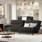 Stylish Black Futon Sofa Bed With Adjustable Backrest For Home   Office