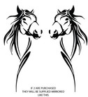 Qty 1  X Horse Head Stickers For Horse Float Trailer   Truck Or Other Vehicle