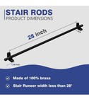 Solid Brass Stair Rods For Carpet Runners Set Of 5  Black Stair Runner Rods 28 