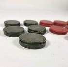 Vtg Catalin Bakelite Swirl Poker Chips Butterscotch   Red   Green 45 Total