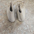 Vintage White Leather Baby Shoes Doll