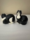 Vintage Sakura Warren Kimble Tuxedo Cats Salt And Pepper Shakers