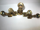 Antique Georgian Brass Candlesticks Beehive Diamond England 19th C  4-8    1-10 