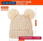 Toddler Winter Beanie Hat  Infant Winter Warm Knit Fleece Lined Cap For Girls Bo
