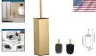 Toilet Brush And Holder Set Brushed Gold Freestanding Bathroom Cleaning