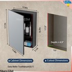 Wall Mount Mirror Door Hanging Medicine Bathroom Cabinet Storage Shelf Organizer