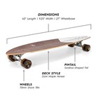 40-inch Pintail Cruiser Longboard Skateboard  Hard Maple Core Long Board Deck